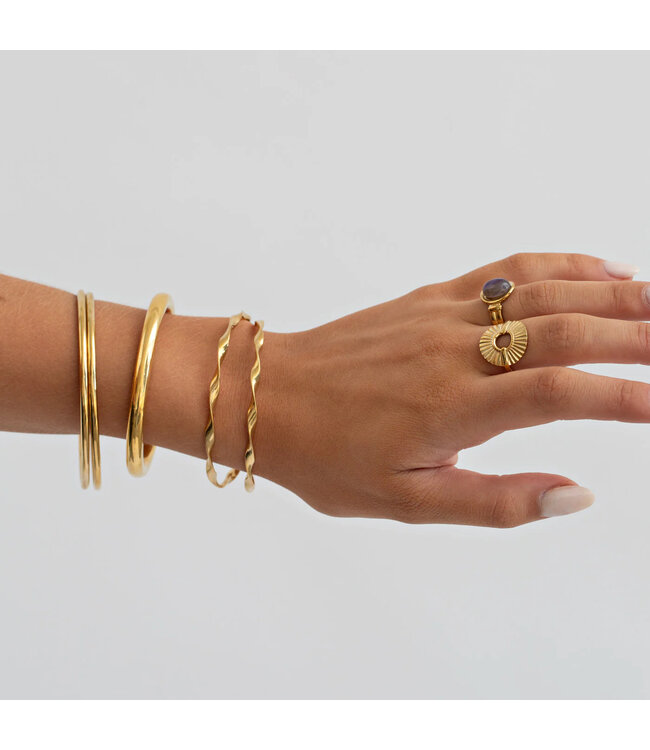 Juniper Wavy Twisted Bangle stainless steel