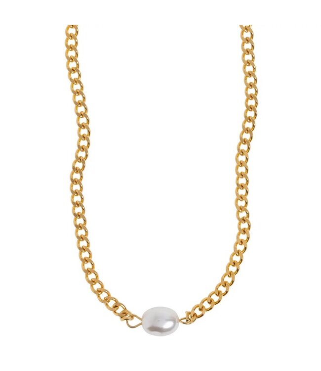 Timi of Sweden Timi of Sweden Estelle Pearl Chain necklace gold
