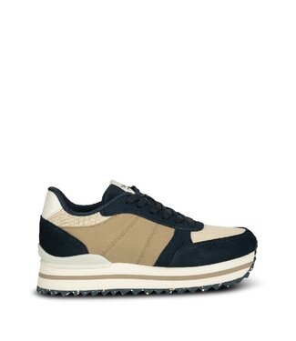 Woden Woden Ronja Plateau navy multi dames sneakers