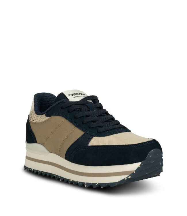 Woden Ronja Plateau navy multi women's sneakers