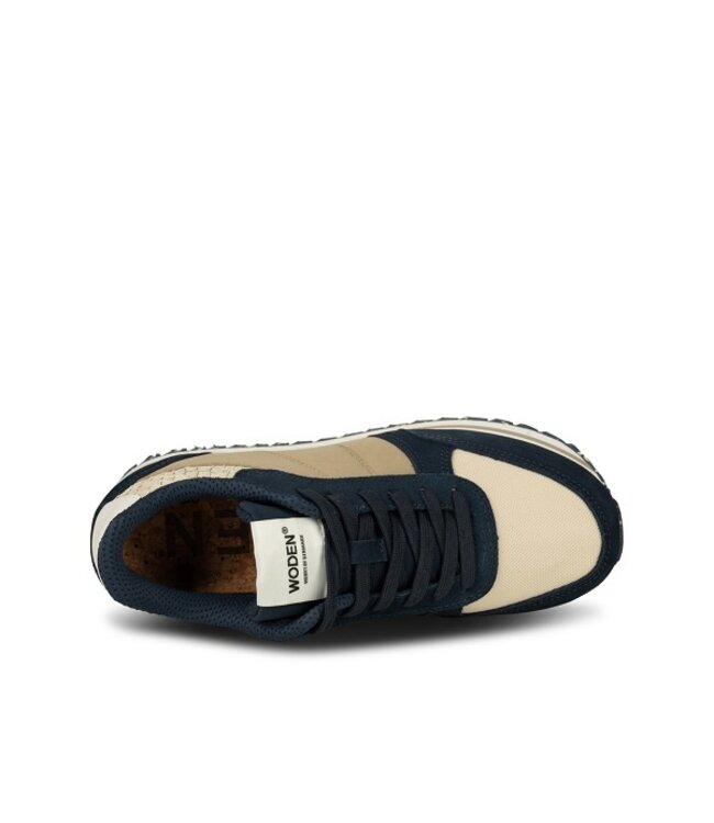 Woden Ronja Plateau navy multi dames sneakers
