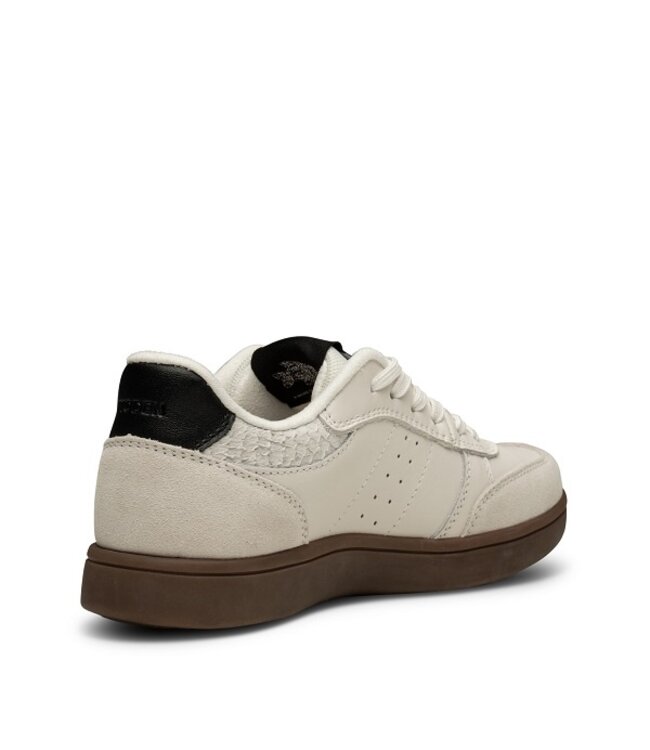 Woden Bjork women's sneakers white with black leather