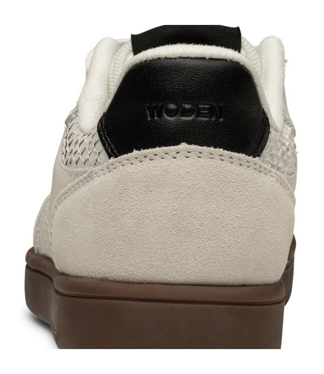 Woden Bjork women's sneakers white with black leather