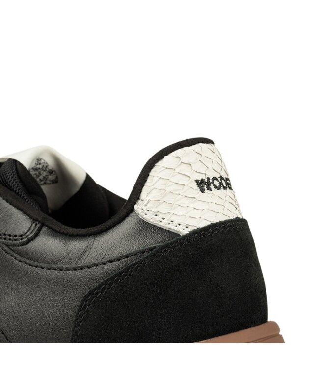 Woden Bjork dames sneakers zwart leer
