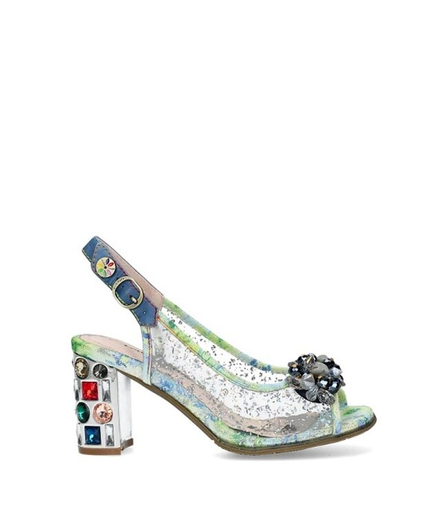 Laura Vita Laura Vita transparent summer pumps with glitter