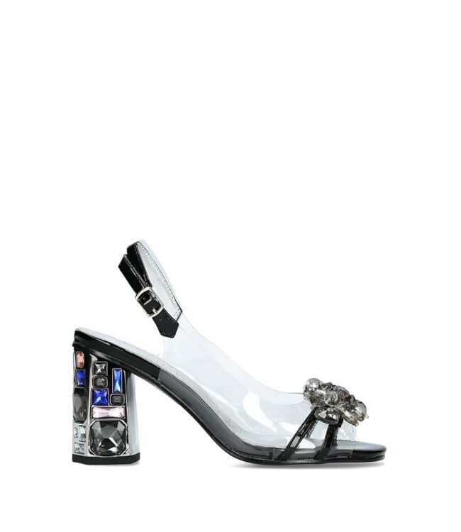 Laura Vita transparante zomer pumps zwart