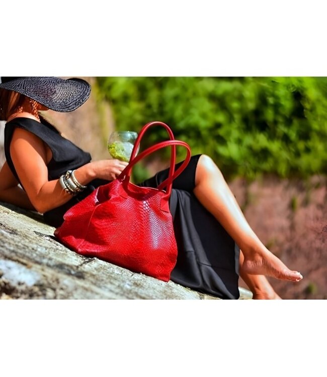 Zeen Bag damestas rood leer