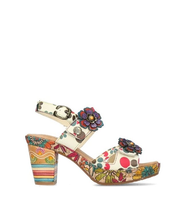 Laura Vita Laura Vita platform sandal with floral print