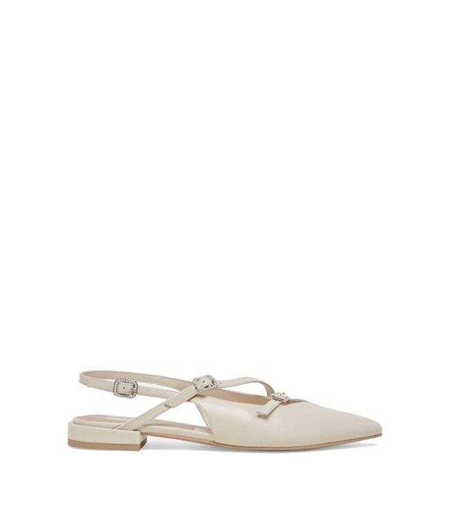 Dolce Vita Pamla dames ballerina's met hielbandje beige leer