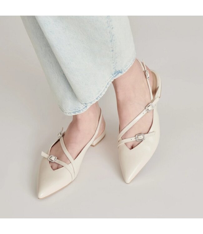 Dolce Vita Pamla women's ballerinas with heel strap beige leather