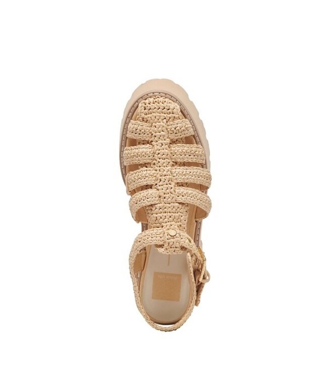 Dolce Vita Lasly Raffia Natural platform sandaal