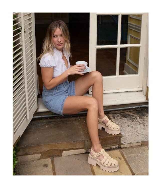 Dolce Vita Lasly Raffia Natural platform sandal