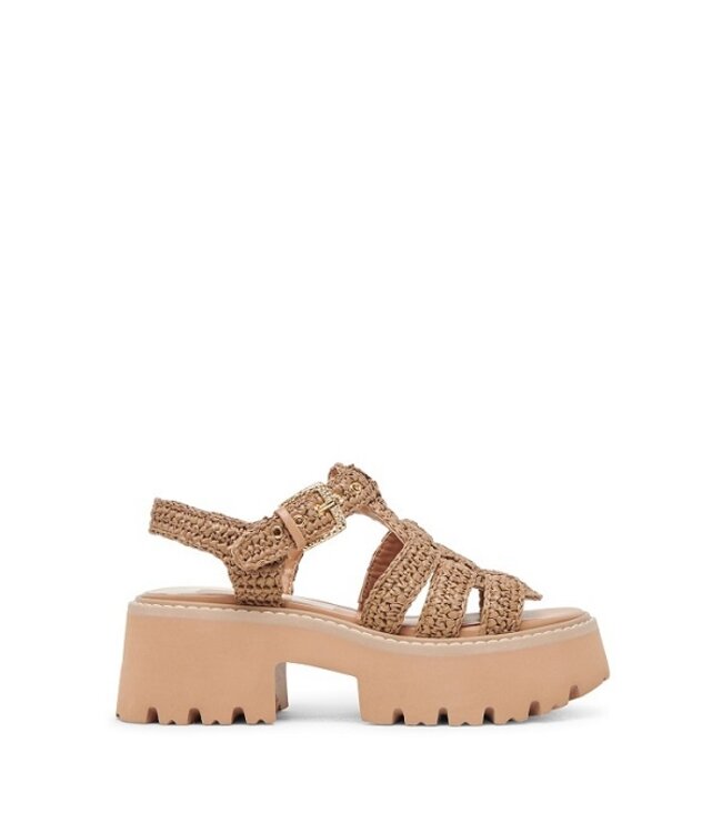 Dolce Vita Latice Raffia Cocoa platform sandal