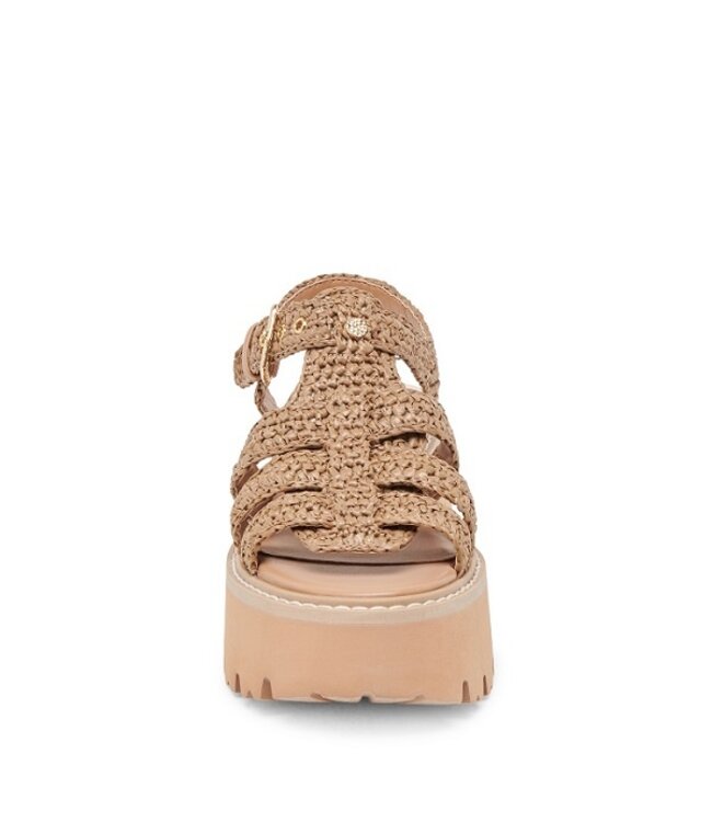 Dolce Vita Latice Raffia Cocoa platform sandal