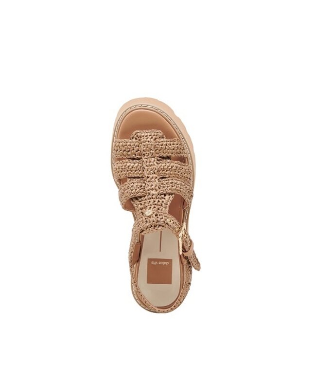 Dolce Vita Latice Raffia Cocoa platform sandaal
