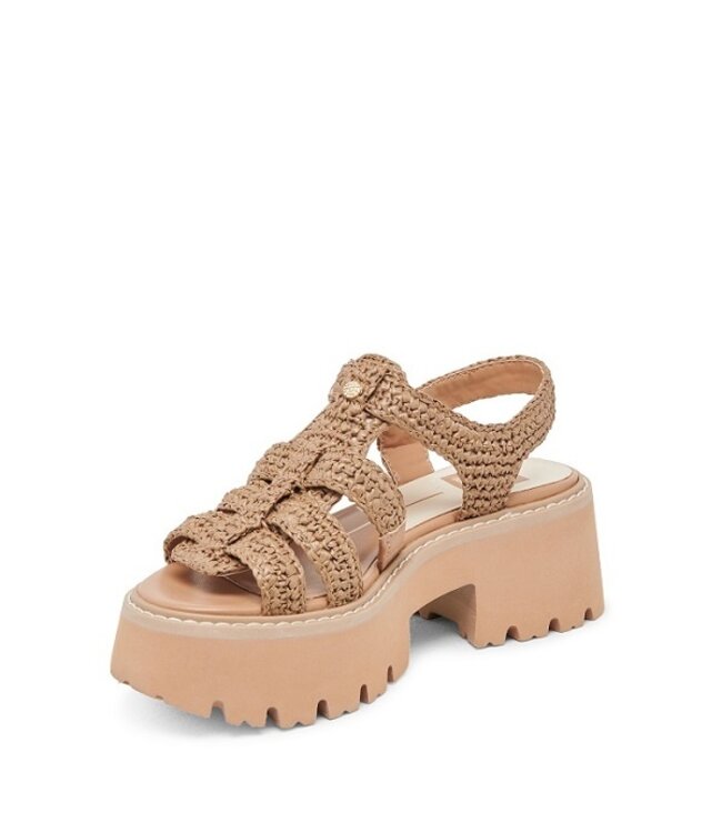 Dolce Vita Latice Raffia Cocoa platform sandal