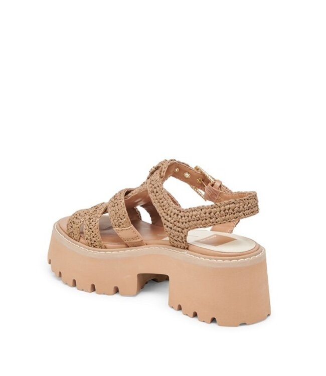 Dolce Vita Latice Raffia Cocoa platform sandal