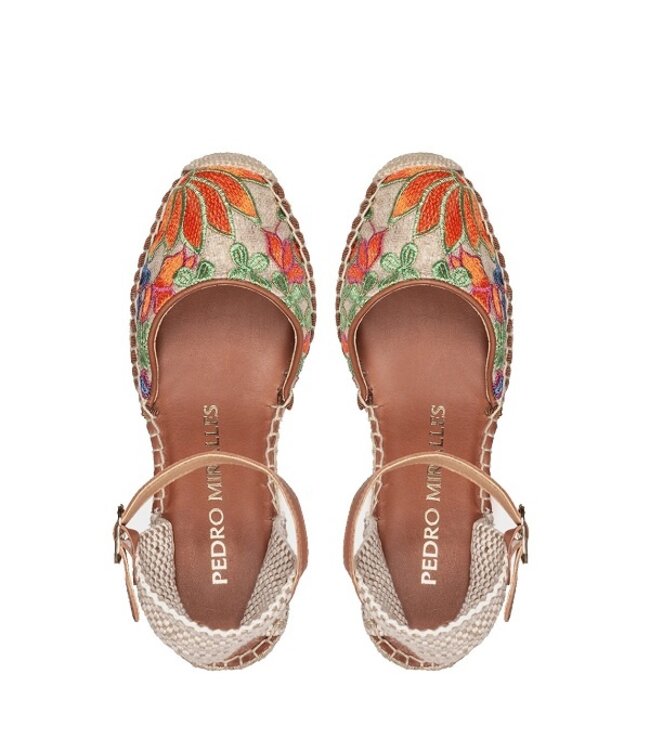 Pedro Miralles espadrilles brown with flowers