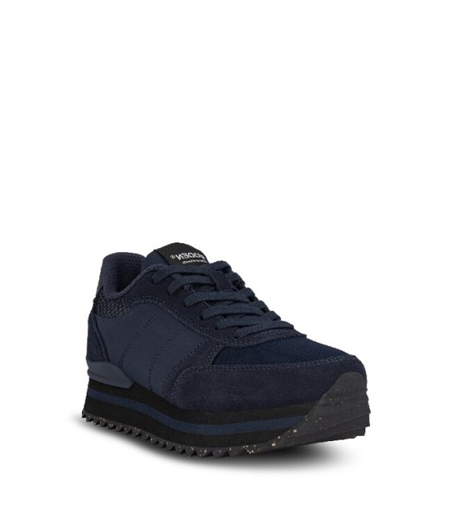 Woden Ronja Plateau sneakers donkerblauw