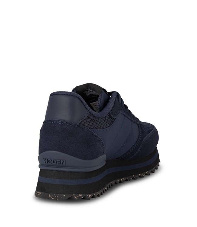 Woden Ronja Plateau sneakers donkerblauw