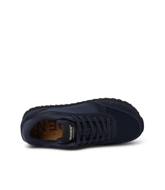 Woden Ronja Plateau sneakers donkerblauw