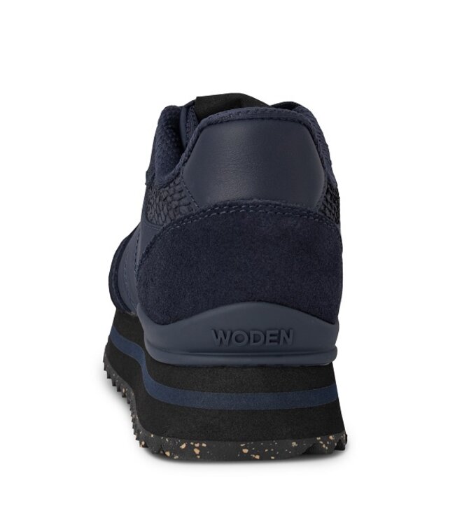 Woden Ronja Plateau sneakers donkerblauw