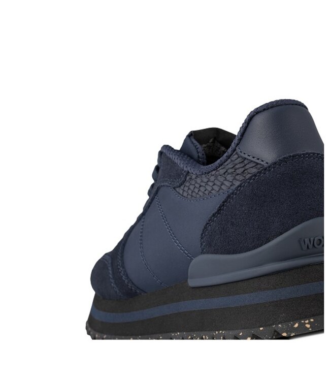 Woden Ronja Plateau sneakers donkerblauw