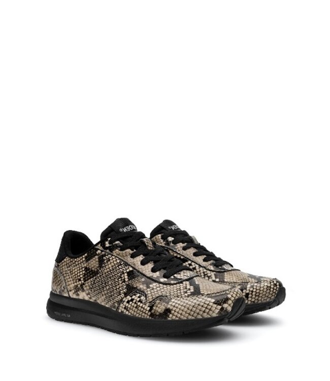 Woden Nora Natural Soft Snake women's sneakers