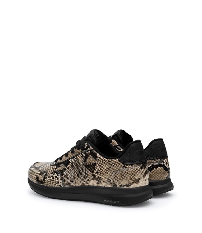 Woden Nora Natural Soft Snake dames sneakers