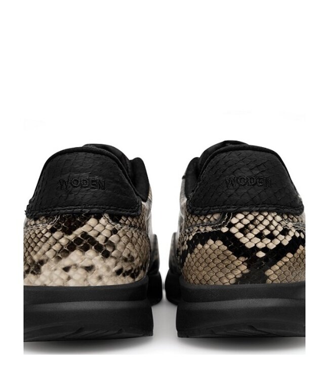 Woden Nora Natural Soft Snake dames sneakers