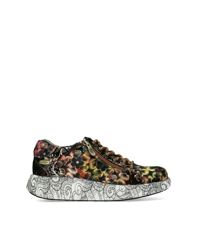 Laura Vita Laura Vita bruin multi kleur bloemen dames sneakers