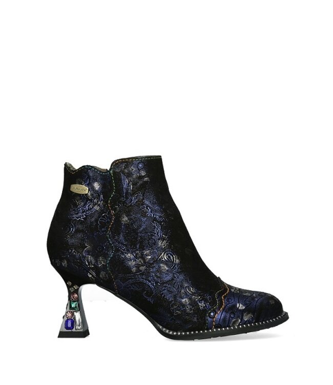 Laura Vita ankle boot floral print dark blue