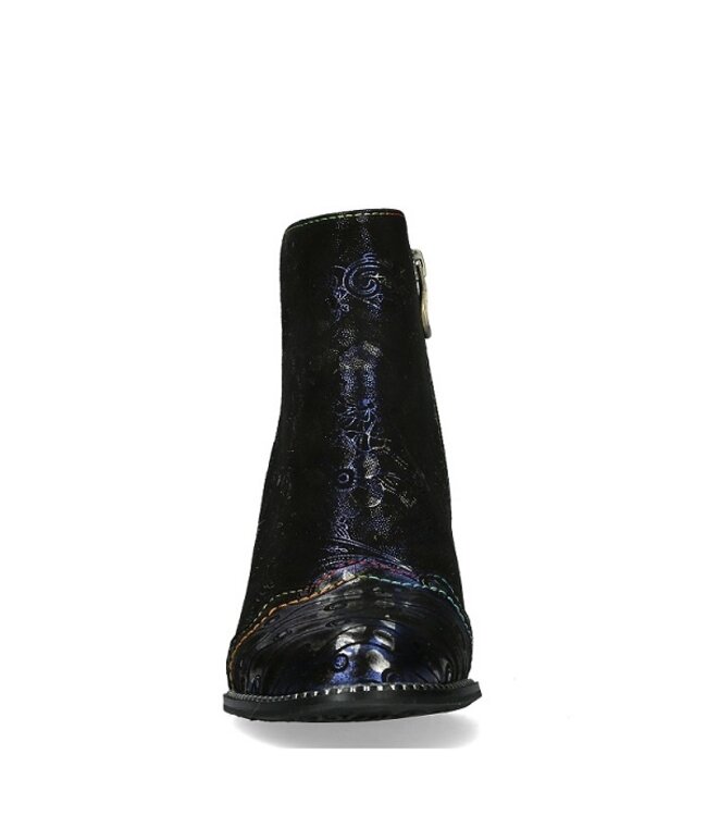 Laura Vita enkellaarsje floral print donkerblauw