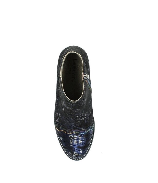 Laura Vita enkellaarsje floral print donkerblauw