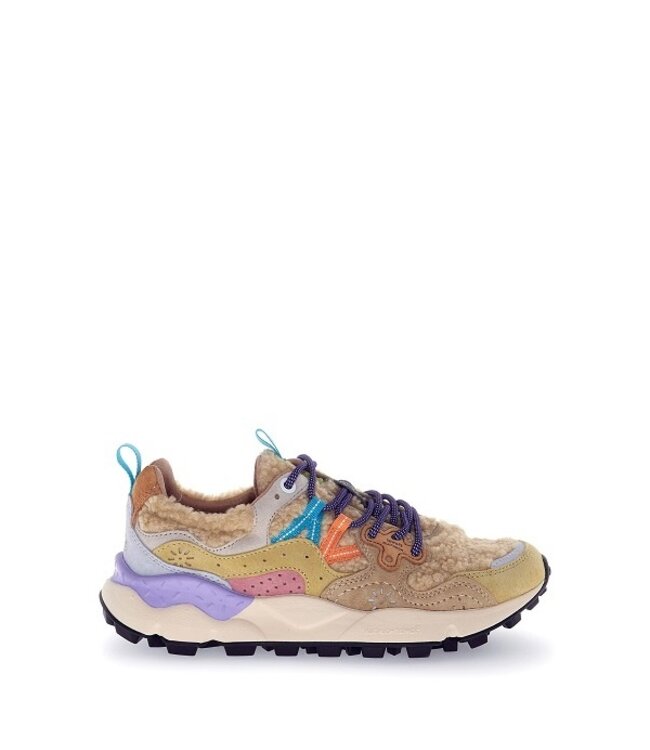 Flower Mountain dames sneakers beige teddy