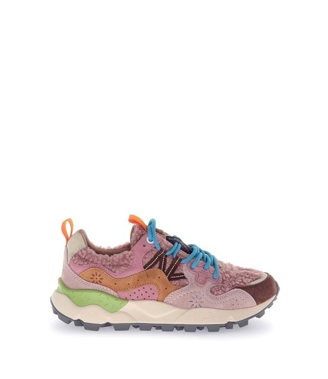 Flower Mountain dames sneakers roze teddy