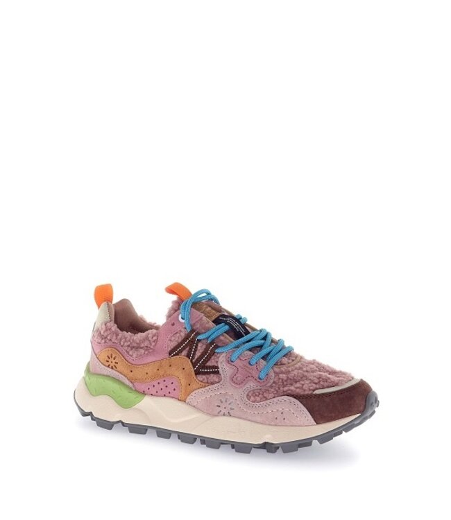Flower Mountain women's sneakers pink teddy