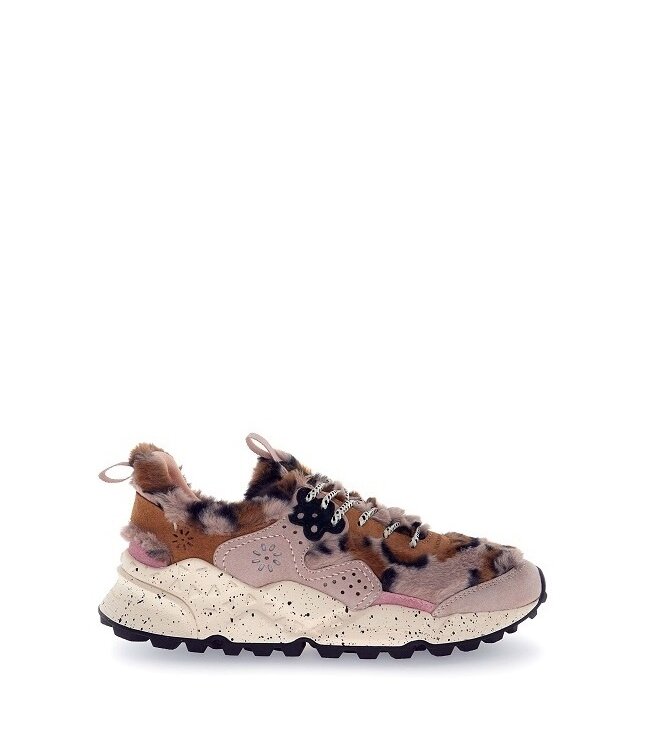 Flower Mountain women's sneakers leopard furry