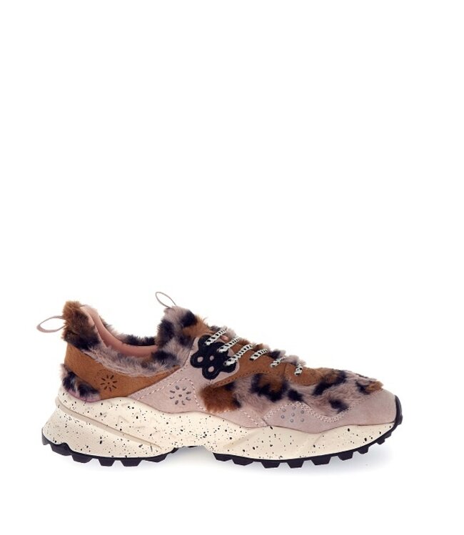 Flower Mountain women's sneakers leopard furry