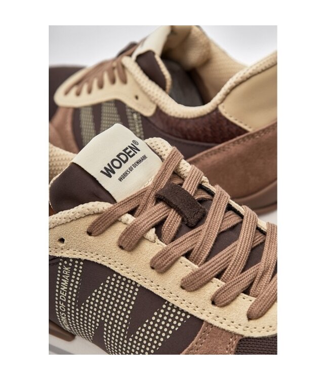 Woden Ronja Plateau bruin multi dames sneakers