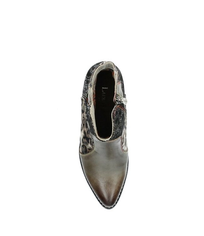 Laura Vita elegant ankle boot fantasy print