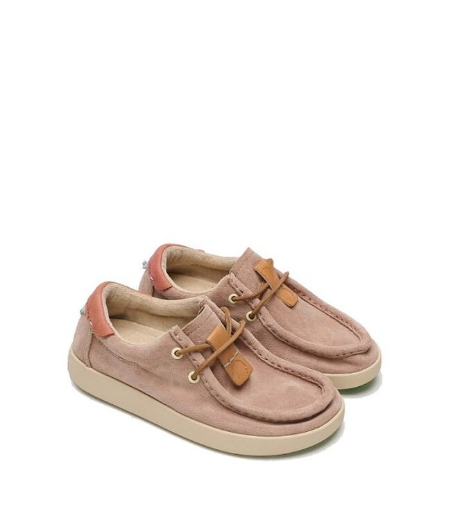 Satorisan Winter Suède lichtroze veterschoenen