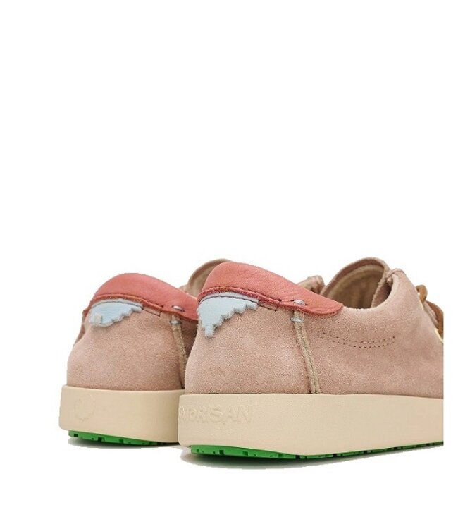 Satorisan Winter Suède lichtroze veterschoenen