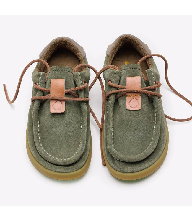 Satorisan Winter Suede green lace-up shoes