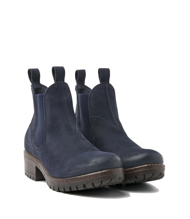 Lazamani dames chelsea boots jeans blauw nubuck