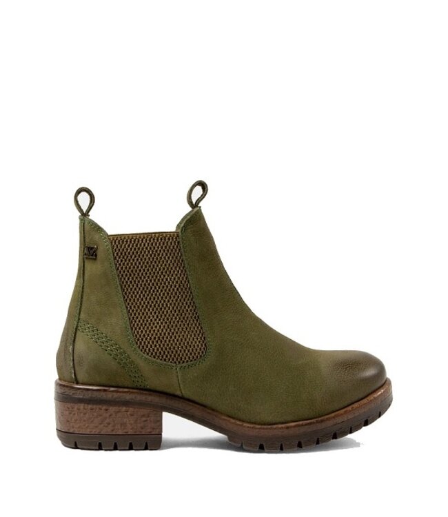 Lazamani women's Chelsea boots green nubuck