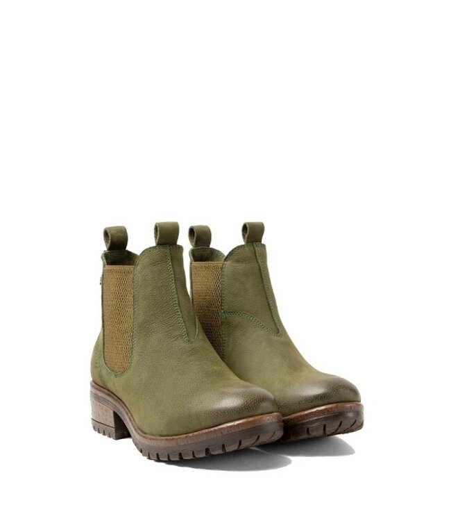 Lazamani dames chelsea boots groen nubuck
