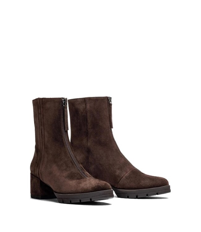 Unisa korte laarzen donkerbruin suède