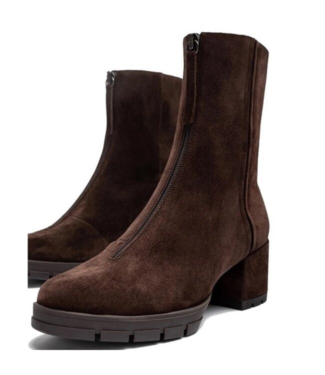 Unisa short boots dark brown suede