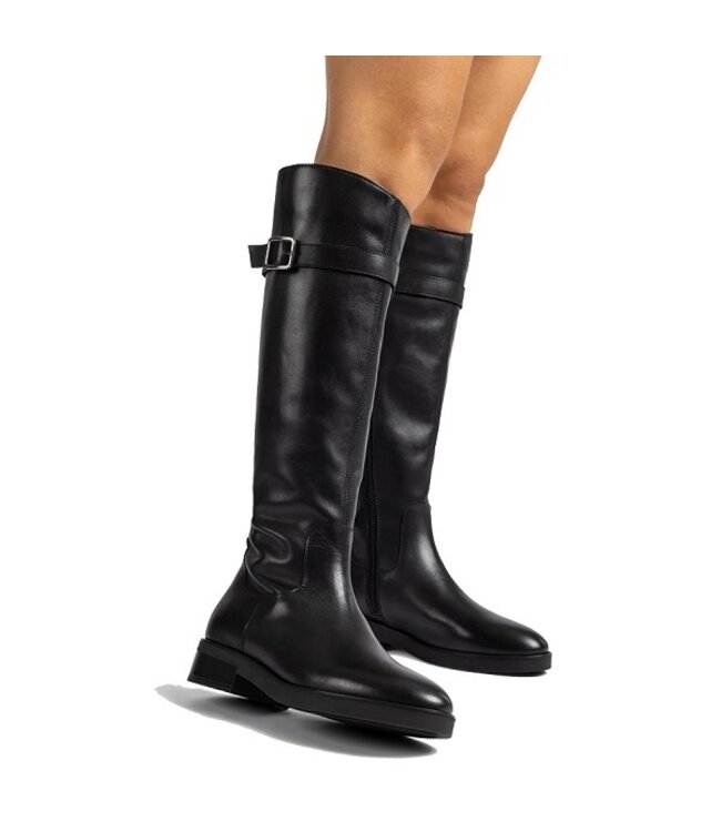 Unisa long women's boot black leather